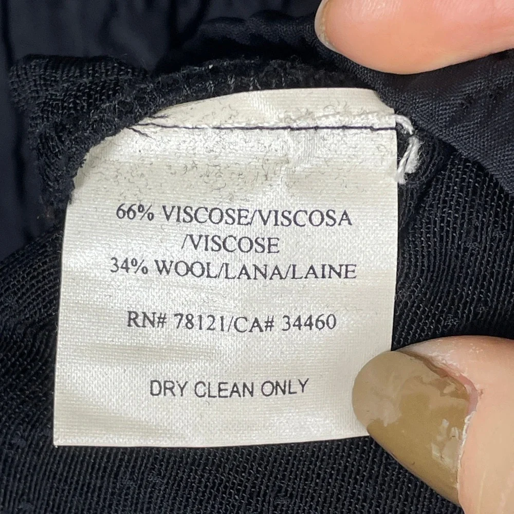 Eileen Fisher Maxi Skirt Womens S Black Very Good Textured Wool Blend Italian - Picture 4 of 7
